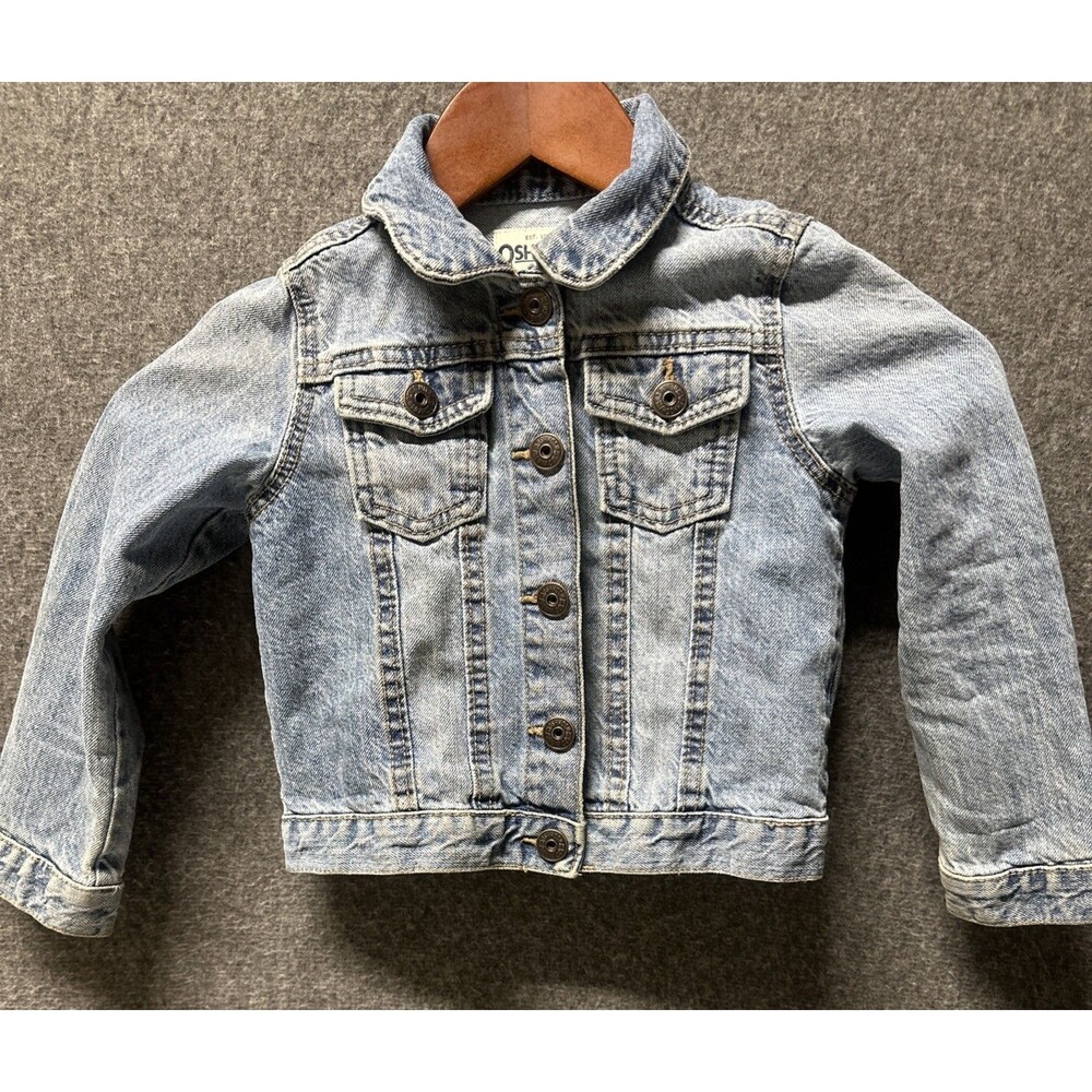 OshKosh B'gosh The Genuine Article Trucker Jacket Toddler 4T Blue Denim Cotton